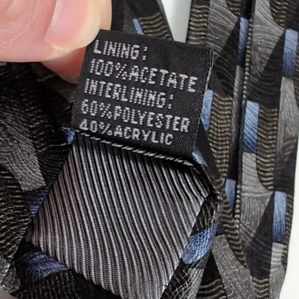 💠Z Inc Pure Silk Mens Tie Geometric 4